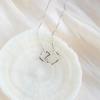 Nuevo collar irregular con hebilla de doble anillo y temperamento simple para mujer, nicho ligero de lujo, versión coreana de plata pura s925, venta al por mayor