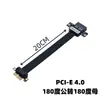 Cabo de Extensão Personalizado 1X para Placa de Vídeo de Montagem Vertical PCI-E 4.0/3.0 Placa de Som PCI-E Placa de Rede Placa de Vídeo SSD de Estado Sólido