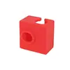 3DSWAY Piezas para Impresora 3D Extrusor Hotend Bloque de Aluminio Calentador Cubierta de Silicona mk8/e3dv5v6 Cubierta Protectora de Aislamiento Térmico