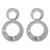 Pendientes grandes redondos de moda estilo europeo y americano, empalmados, con líneas geométricas exageradas y forma de corazón, perfectos para sesiones de fotos
