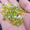 Especie de hielo calcedonia amarilla jade hebilla jade cuentas sueltas ágata verde cuentas de ábaco pulsera collar cuentas espaciadoras accesorios de joyería cuentas