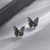 2024 Nueva Llegada Aretes Retro de Mariposa Estilo Francés para Mujer Sentido de la Moda Ins Trendy Celebridad de Internet Elegantes Aretes Simples Aretes
