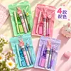 Conjunto de canetas esferográficas de florzinha com bordas transfronteiriças, um presente para o Dia das Crianças, aniversários ou como lembrancinha, atacado para estudantes