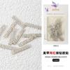 Explosões transfronteiriças nail art linha broca jóias carta fita adesivos cor Pérola Strass unha broca decoração papel cartão embalagem
