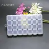 Caixa de Strass para Nail Art, Caixa Vazia com Tampa Individual, Caixa Transparente de Armazenamento de Joias com 28 Compartimentos, Recipiente de Armazenamento 829-1 Compartimento