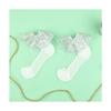 Calcetines finos de verano para niños, línea dorada y plateada fina con destellos, calcetines de cristal, absorbentes del sudor, que evacuan la humedad, calcetines de algodón para bebé, calcetines para niñas
