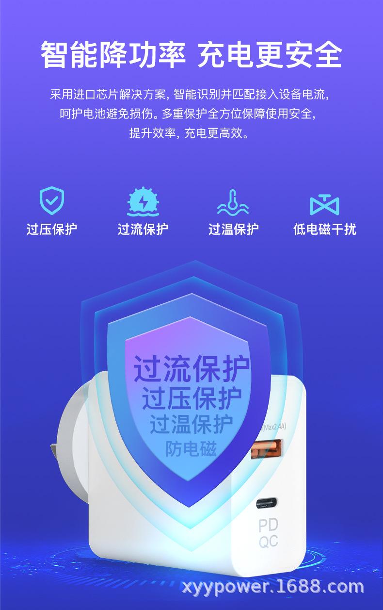 PD45W澳规C+A口智能分配