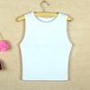 Atacado Suéter de Gola Alta Feminino Algodão Sem Mangas Justo Cintura Alta Cropped Camiseta de Segunda Pele para Outono e Inverno, Adequado para Uso Interno e Externo