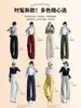 Pantalones deportivos finos de verano negros para mujeres, para estudiantes de secundaria y preparatoria, nuevos de otoño 2026, pantalones de chándal casuales rectos de pierna ancha