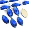 Accesorios de Diamante Irregulares Cosidos a Mano con Borde Biselado de Vidrio Marquise Hebilla Plana Galvanizada Fondo Plano Artículos Creativos para Decoración de Zapatos, Sombreros y Ropa DIY