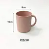 Vaso de Plástico, Vaso para Enjuague Bucal de Paja de Trigo, Vaso para Cepillo de Dientes Familiar de Pareja, Vaso de Plástico Redondo con Anillo, Vaso de Plástico para Regalo con Logo Impreso