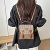 2026 Nova Moda Outono Inverno Versátil Retrô Xadrez Simples Versátil Estiloso Mochila de Viagem de Grande Capacidade