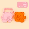 Forma de Biscoito Urso de Manteiga Inserção de Sobremesa Urso Biscoito Fondant Prensado à Mão Simulação 3D Ferramenta de Prensagem para Assar