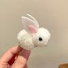 Horquilla de conejito tridimensional con bonito clip de peluche para niñas, accesorios para el cabello, horquilla con clip lateral