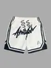 Shorts de Praia Masculino Respirável e Amigo da Pele Verão Novo Estilo Graffiti de Anjo Impressão 3D Malha Solto Confortável Casual