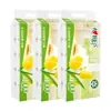 Xinxiangyin Papel Higiénico sin Rollo de 4 Capas 1800g Temática de Té, Papel Higiénico para el Hogar, Rollo de Papel Sanitario, Venta al por Mayor