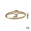 Pulseras Transfronterizas Incrustadas de Diamantes, Accesorios de Moda Frescos y Populares, Pulseras de Joyería de Comercio Exterior, Joyería de Mano Simple de Alta Gama Europea y Americana para Mujeres