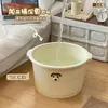 Balde para banho de pés doméstico cor creme massagem na panturrilha bacia plástica para banho de pés simples dormitório cuidados com a saúde banheira para banho de pés elevatória
