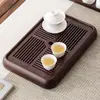 Bandeja de Chá de Jacarandá para Uso Doméstico, Novo Modelo 2026, Conjunto de Chá Kung Fu, Madeira Maciça Drenagem de Água e Armazenamento de Água Seco Pequena Mesa de Chá para Preparo
