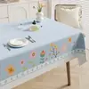 Mantel Floral Fresco Impermeable a Prueba de Aceite Lavable Resistente al Calor Modelo Nuevo 2026 Mantel de Ambiente de Lujo Ligero de Gama Alta