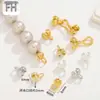 Nuevo Artículo de Cadena Hecho a Mano DIY Color Oro Verdadero Hebilla de Unión de Eslabón de Vaina Hebilla Clip de Conexión de Joyería Chapado en Cobre 18K Accesorios