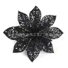 Flor de Natal de 15cm Decoração de Celebração de Natal com Flor Recortada Enfeite de Guirlanda de Árvore de Natal Decoração de Presente Pendurado Vintage