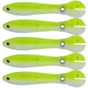 Venta al por mayor Locha Irritable 10 cm cebo artificial biónico 5 juegos de cola de pesca explosiva pez cebo blando cebo para perca de pozo negro