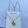 Pingente de Colar de Cabacinha Banhado a Prata 925 Corrente para Clavícula Corrente de Suéter Design de Nicho Moda Elegante Colar
