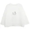 Camiseta de Manga Larga para Niño Changguo Ropa Otoño Nuevo Estilo Coreano Dibujos Animados Top Blanco para Niños Primavera y Otoño