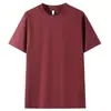 Camiseta de Peso Pesado 280g Fio Duplo para Homens e Mulheres, Camiseta Básica Solta e Confortável de Algodão Penteado, Camiseta Cultural com Logo Imprimível