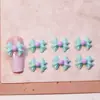 Accesorios de Uñas con Lazo de Doble Capa Estilo Japonés Moderno Decoraciones de Uñas Postizas Color Macarrón 3D Resina Pedrería DIY