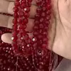 32 Cuentas de Tierra de Cristal Hechas a Mano Accesorios para Joyería DIY Materiales de Decoración Venta al por Menor Cuentas de Cristal Blanco