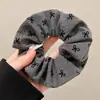Goma para el pelo de alta gama estilo coreano para mujer, scrunchie con lazo de encaje, cuerda para moño de pelo linda, accesorio para el pelo versátil