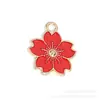 Serie Roja Aleación Mixta Esmalte Accesorios Collar Pulsera Pendientes Llavero Hecho a Mano DIY Colgante de Joyería