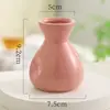 Estilo Crema de Ins Cerámica de Escritorio Jarrón Pequeño Renovación de Habitación Objetos Pequeños Cálidos Adornos de Flores Artificiales Decoración de Oficina