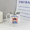 Acero Inoxidable 304 Un juego Vaso para Enjuague Bucal Cepillo de Dientes para el Hogar Alto Valor de Color Simple Cepillado Taza Linda para Niños Niños