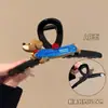 Dulce pinza de tiburón retro para cabello voluminoso, accesorio de pinza para el cabello grande, nuevo y lindo pinza de garra con moño 2026