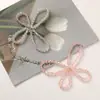 Ins Corea del Sur Moda Cristal Flor Hueca DIY Hecho a Mano Flor de Seda Retorcida Clip Lateral Par Accesorios para el Cabello Accesorios para la Cabeza