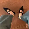 Sapatos Femininos de Salto Baixo Retro Bico Fino Estampa de Leopardo Sapatos Individuais Outono 2026 Francês Solado Macio Confortáveis de Usar Versáteis Sapatos Mary Jane