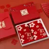 Toalla Roja de Recuerdo, Regalo de Año Nuevo de Alta Gama, Regalo de Reunión Anual Corporativa para Empleados, Recuerdo de Celebración de Boda, Caja de Regalo Personalizada