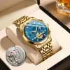 Reloj popular para hombre, reloj mecánico de imitación totalmente automático, impermeable, adecuado para negocios nocturnos, moderno, multifuncional, alto valor estético, venta al por mayor transfronteriza