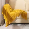 Manta de Sofá, Manta Decorativa, Manta Tejida, Manta para Siesta en la Oficina, Manta de Felpa Jacquard, Manta Pequeña, Manta Decorativa Estilo Americano, Manta de Hilo