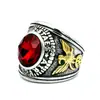 Joyería de Acero de Titanio Haiteng Tendencia Europea y Americana Hombres Alas de Dapeng AliExpress Gema de Águila Anillo del Ejército Salida de Fábrica