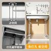 Estante de soporte de acero inoxidable para lavabo de cocina bajo el fregadero, lavabo cuadrado fijo, lavamanos, soporte para lavabo de lavado de verduras