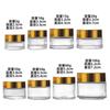 Frasco de Vidro Transparente para Creme Frasco de Vidro para Envase Creme Cosmético Portátil Creme para Olhos Envase em Vidro Pequeno Frasco Vazio para Amostra