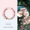 Productos Culturales y Creativos de la Montaña Wutai: Exquisita Pulsera para Mujer con Piedra Shoushan, Cuentas Rosas Flor de Durazno de Doble Círculo, Cuentas de Oración Budista y Joyería Artística al por Mayor