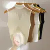 Nuevo Estilo Top de Punto sin Mangas para Mujer, Estilo Delgado de Verano con un Toque de Lujo, Cuello Elegante, Top Casual para Vacaciones, Suministro Directo Transfronterizo