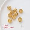 Oro color bolsa 14K grabado bola de flores cuentas huecas cuentas huecas DIY joyería hecha a mano pulsera pulsera collar accesorios con cuentas