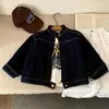 Chaqueta vaquera para niños primavera y otoño nueva moda infantil cuello alto niños pequeños y medianos estilo coreano moda guapa chaqueta vaquera