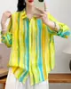 Cardigan de Ramio Puro con Estampado Digital para Mujer, Manga Larga, Talla Grande, Estilo Holgado y Delgado, Novedad Otoño 2026